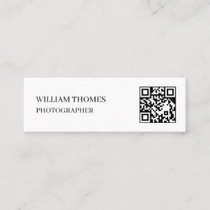 Weiße Mini-QR-Modern-Contact-Visitenkarte Mini Visitenkarte