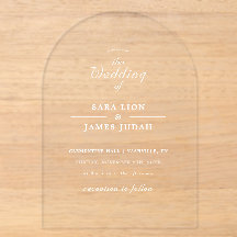 Weiße Minimalistische Elegante Hochzeit