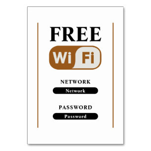 Weiße minimalistische kostenlose Wifi-Metalltischk Tischnummer