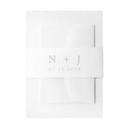 Weiße, minimalistische moderne Hochzeit Einladungsbanderole