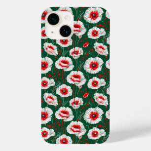 ✨ Weiße Mohnblüten-Serenität 🌼 Sanfte Botanik Case-Mate iPhone 14 Hülle