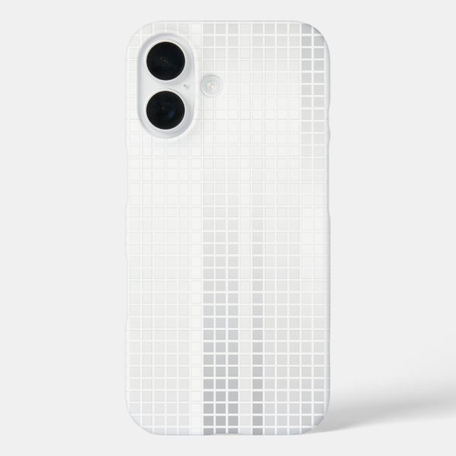Weiße Mosaikfliesen iPhone 16 Hülle (Rückseite)
