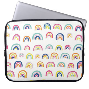 Weiße Multi-Rainbow-Laptoptasche Laptopschutzhülle