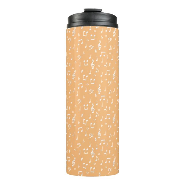 weiße Musik Thermosbecher (Vorderseite)