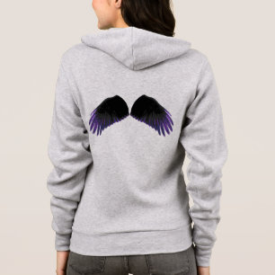 Weiße mystische Krähenflügel Hoodie
