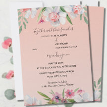 Weiße Narcissus auf Apricot Pink Blumenhochzeit