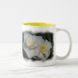 Weiße Narzisse Daffodil Zweifarbige Tasse