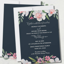 Weiße Narzisse über die Hochzeit von Navy-Floral
