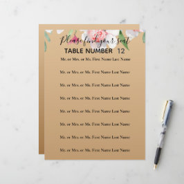 Weiße Narzissen auf Champagner-Hochzeitszeichen