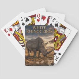 Weiße Nashorn-Savanne-TIERE Spielkarten
