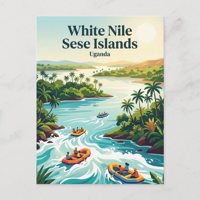 Weiße Nil Sese-Inseln Uganda Postkarte (Vorderseite)