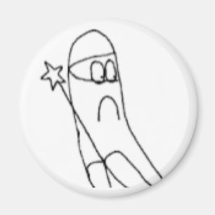 Weiße Ninja tut eine gute Tat Magnet