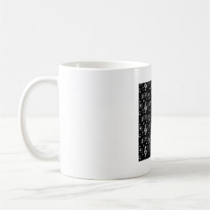 Weiße Noten und Symbole Kaffeetasse