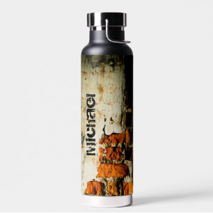 Weiße orange Coole Ziegelwand Grafiti Benutzerdefi Trinkflasche