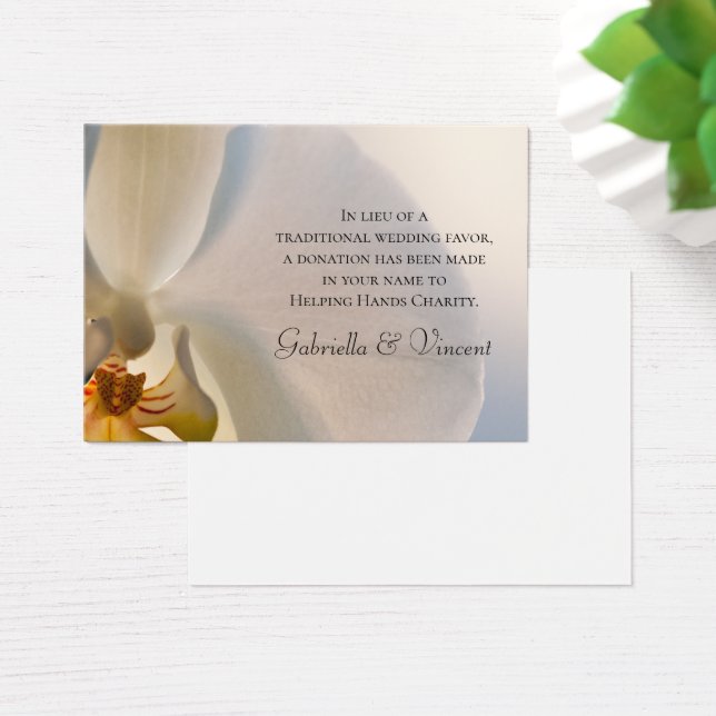 Weiße Orchidee Elegante Wohltätigkeit Gastgeschenk (Schreibtisch)