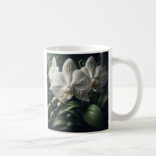 Weiße Orchidee Kaffeetasse