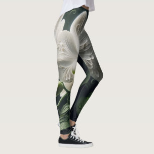 Weiße Orchidee Leggings