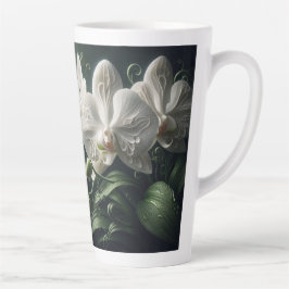 Weiße Orchidee Milchtasse