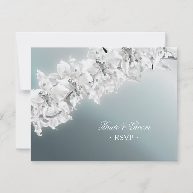Weiße Orchidee - RSVP-Karte Hochzeit RSVP Karte (Vorderseite)