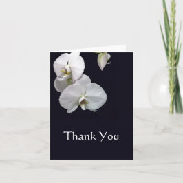 Weiße Orchideen danken Ihnen zu merken Dankeskarte