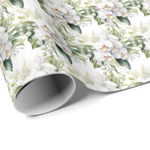 Weiße Orchideen Geschenkpapier