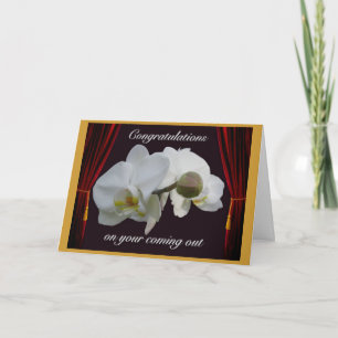 Weiße Orchideen Herzlichen Glückwunsch zum Kommen Karte