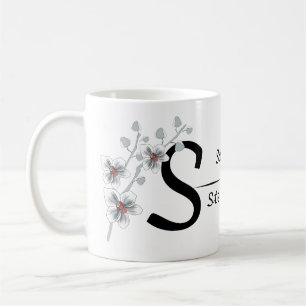 Weiße Orchideen. Kaffeetasse
