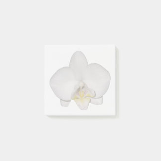 Weiße Orchideen-Notizzettel Post-it Klebezettel