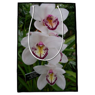 Weiße Orchideen Schöne tropische Blume Mittlere Geschenktüte