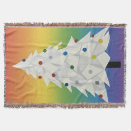 Weiße Origami-Weihnachtsbaum Decke