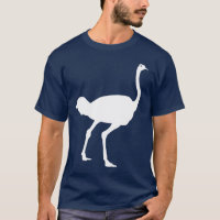 Weiße Ostrich-Vogel-Silhouette-Grafik