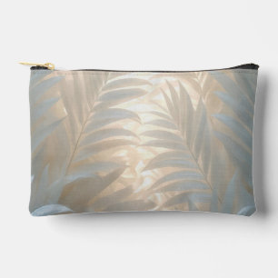Weiße Palmwedel in goldenen Pastelltönen  Zubehörtasche