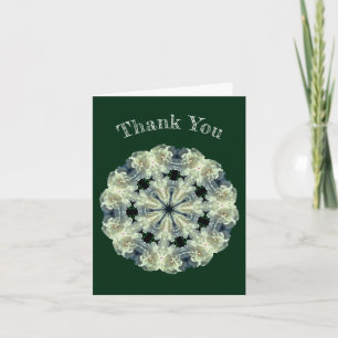 Weiße Päonienblumen Abstrakte Kunst Danke Karte