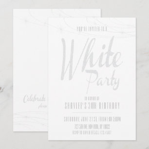 Weiße Party Einladungen