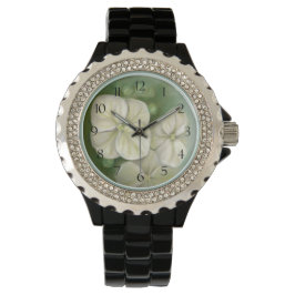 Weiße Pastelle Hydrangea Blütencreme Armbanduhr