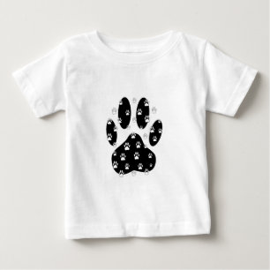 Weiße Pasten auf schwarzem Pfosten Baby T-shirt