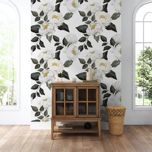 Weiße Peonies Blumenwiesen Botanischer Garten Tapete