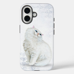Weiße Perserkatze auf Silberdiamanten title_seo2