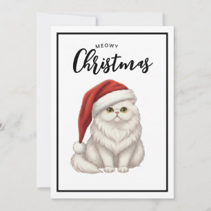 Weiße Perserkatze " Frohe Weihnachten "