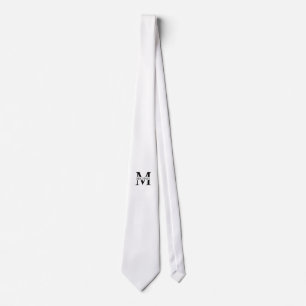 Weiße Personalisierte Monogramm und Name Krawatte