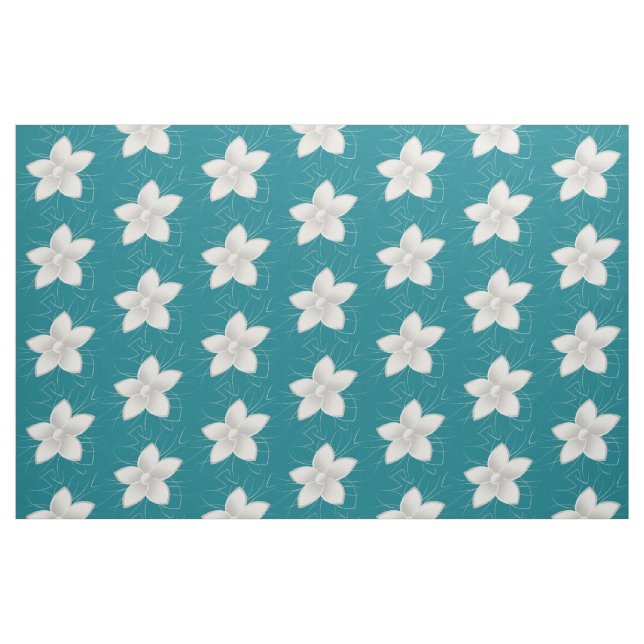 Weiße Petalen Stoff (Fat Quarter (45,7 x 55,9 cm))