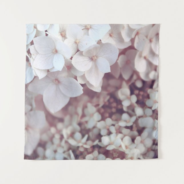 WEISSE PETALISCHE BLUME WANDTEPPICH (Vorderseite)