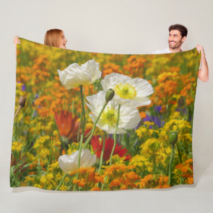 Weiße Pfeffer, die um die farbenfrohen Blume wach Fleecedecke