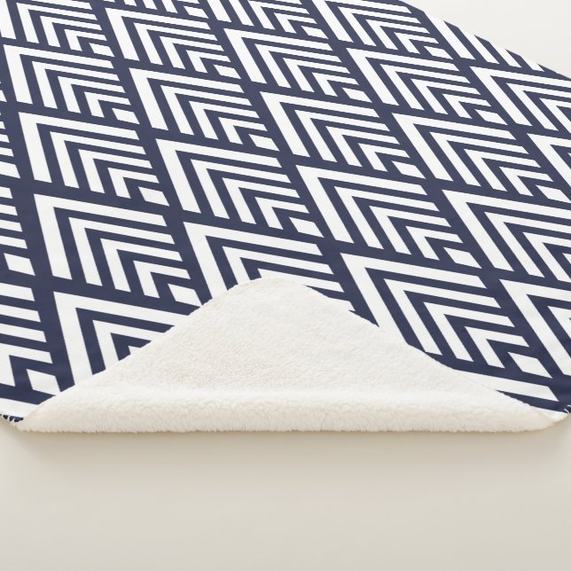 Weiße Pfeile im Art Deco-Stil Sherpadecke (3/4)