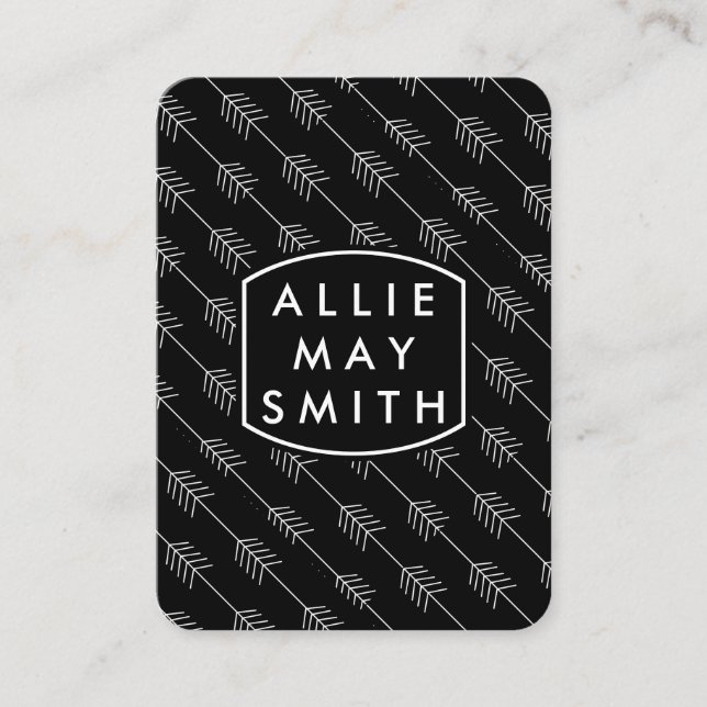 Weiße Pfeile Visitenkarte (Vorderseite)