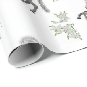 Weiße Pferde Geschenkpapier
