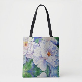 Weiße Pfingstrose Tasche