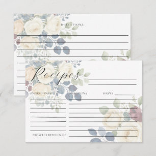 Weiße Pfingstrosen Blumen Elegante Rezeptkarte RSVP Karte
