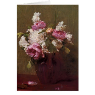 Weiße Pfingstrosen Henri Latour- und Rosen,