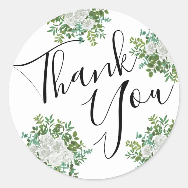 Weiße Pfirsiche und Rose Blumenaufkleber Umschlag  Runder Aufkleber (Vorderseite)